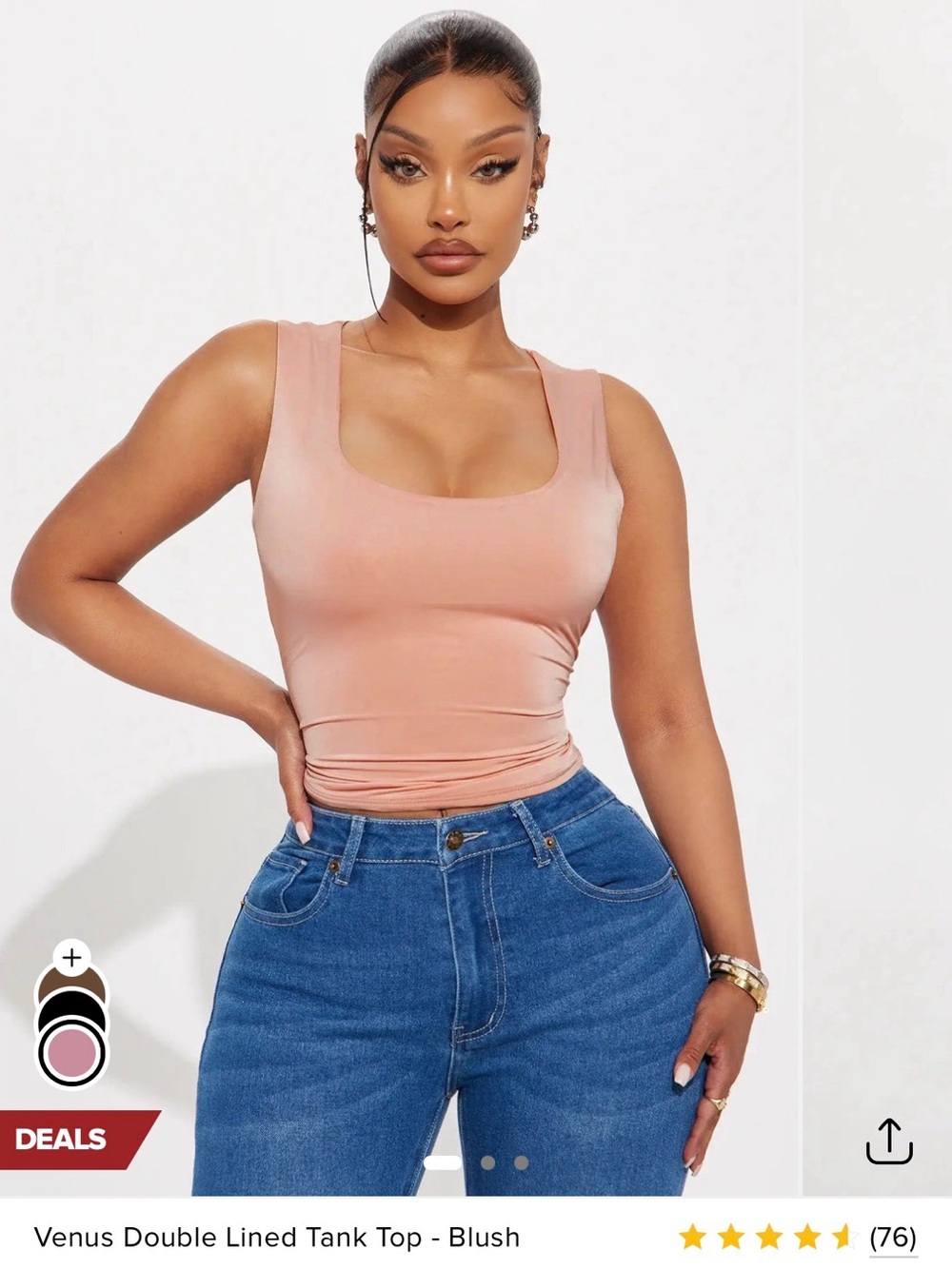 Fashion Nova 3 Pack Double Lined Tank Tops - Black, Cream & Blush